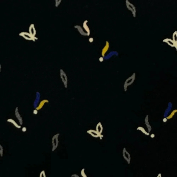 Vintage Chloe Pure Silk Logo Abstract Mens Necktie Black Handmade Spain 58”-3” - Picture 2 of 11